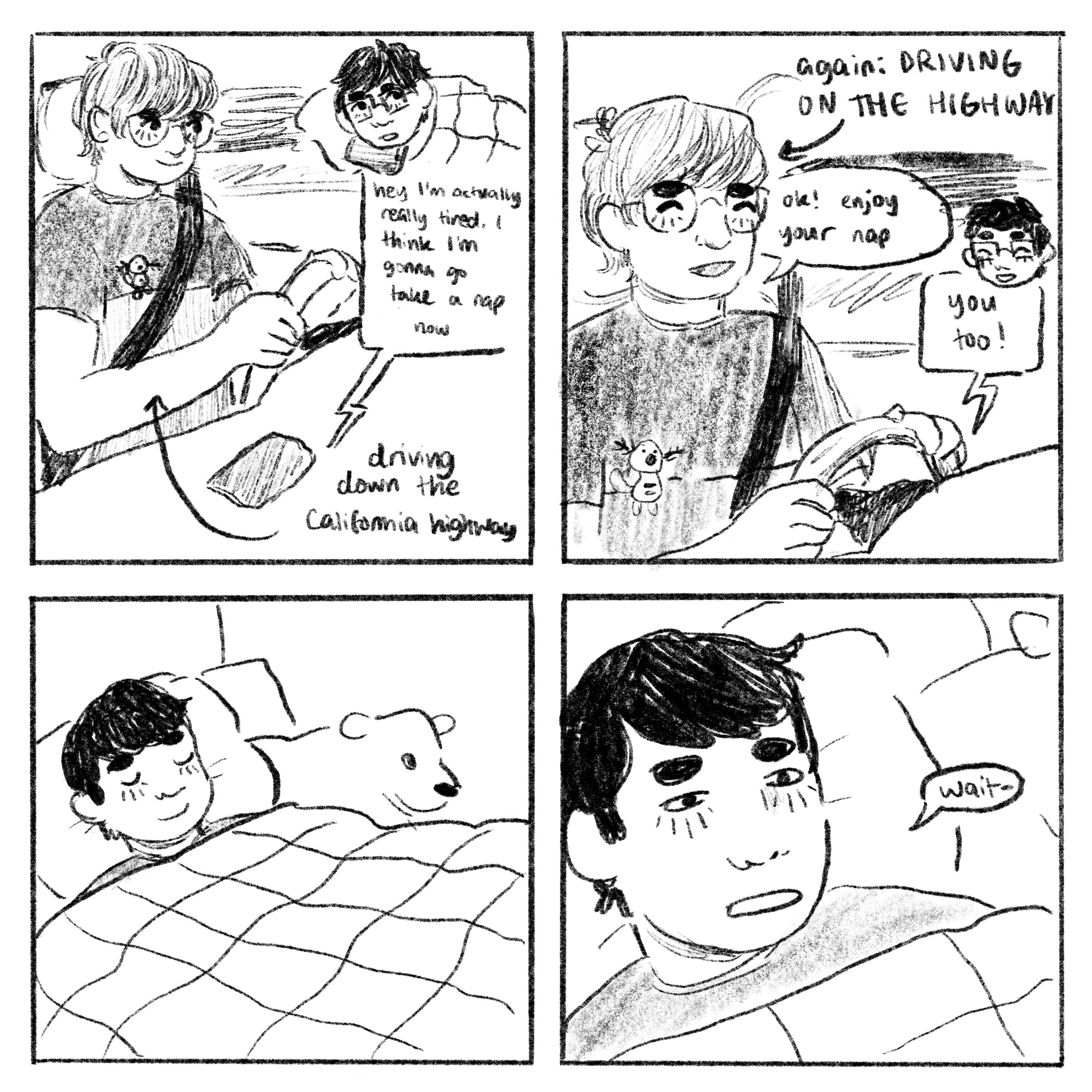 A comic about a funny experience with a friend.
